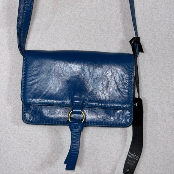 🔥SALE Latico Blue Soft Leather Crossbody Bag - Picture 1 of 8